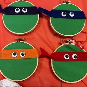 Handmade Ninja Turtle Ornaments